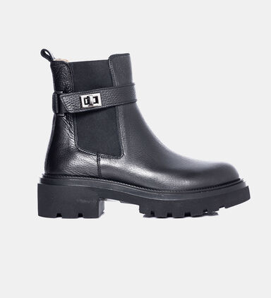 Side Buckle-detail Ankle Boots