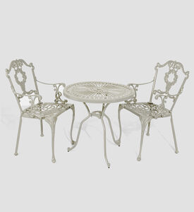Bistro Dining Table With 2 Chairs Off White