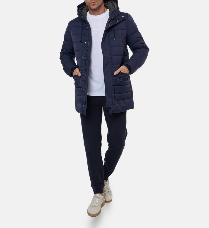 Hackett London Puffy Long-sleeve Hooded Jacket, Model View Hackett London Puffy Long-sleeve Hooded Jacket, Model View