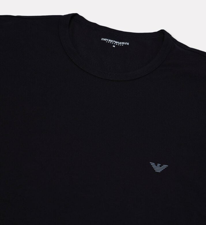 Emporio Armani Logo-detail 2-pack Crewneck Short-sleeve T-shirts, Black, Xl, Packshot View