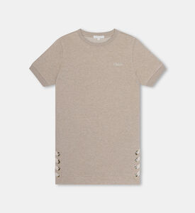 فستان صوف بارز موشّح