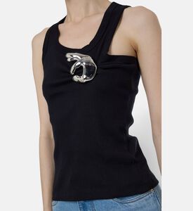 Coperni Jersey Stretch Emoji Tank Top, Model View