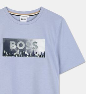 Boss Lenticular Design Jersey T-shirt, Grey, 4y, Packshot View