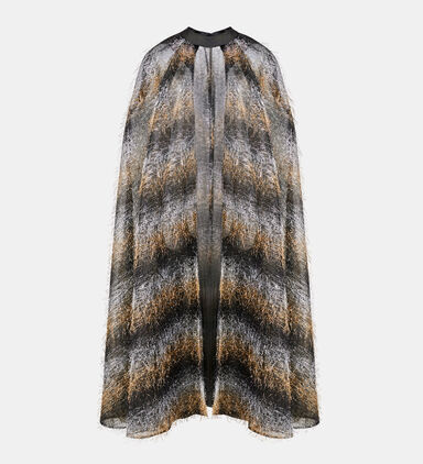Satin Choker Long Cape