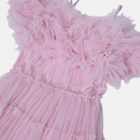 Carnation Tulle Midi Dress