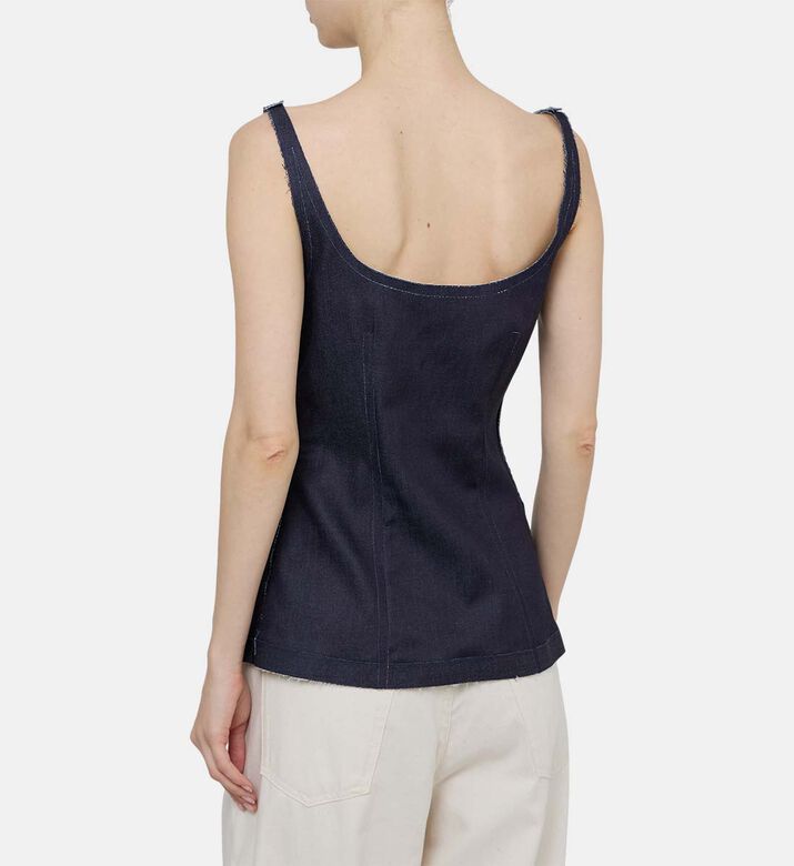 بلوزة كورسيه دنيم بقصّة خام