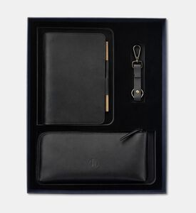 Tohfa Luxe Premium Leather 3-piece Desk Gift Set, Black, Packshot View