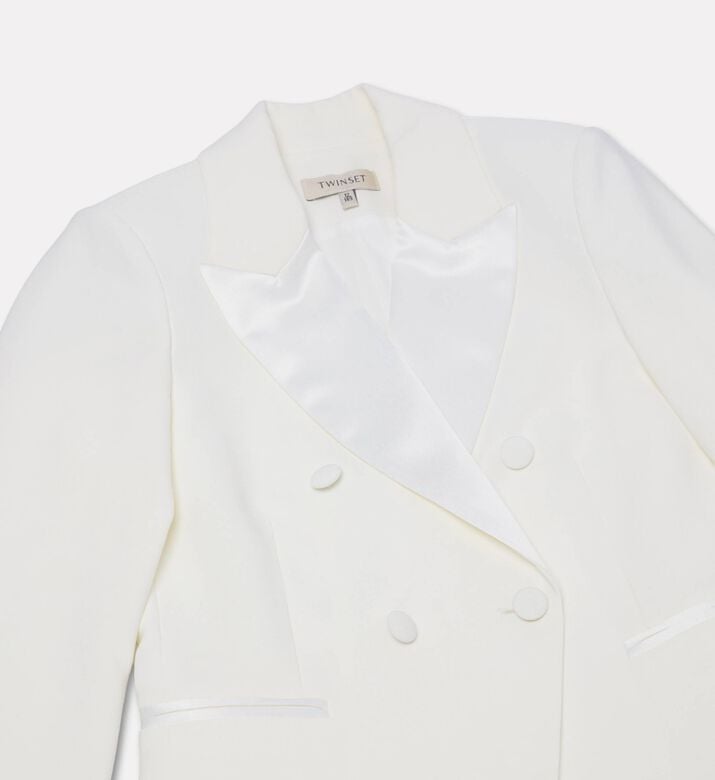 Twinset Satin-trimmed Woven Blazer, Packshot View