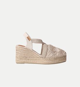 Toni Pons Thalia Vegan Cotton High-wedge Closed-toe Espadrille, Natural, Eu-40, Packshot View