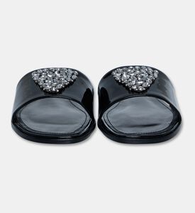 Schutz Glossy Patent Buckle Slide Sandals, Packshot View