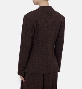Ganni Polka-dot Button Closure Blazer, Model View