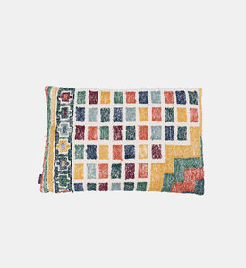 Home Deco and More Block Embroidered Printed Cushion, Packshot View