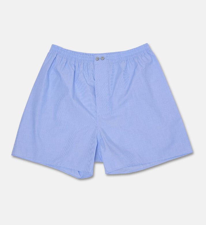 Zimmerli Of Switzerland Woven Cotton Boxer Shorts, Light-blue, Xxl, Packshot View