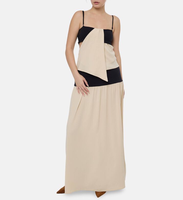 Nanushka Ranee Stretch Georgette-elastic Jersey Skirt, Model View