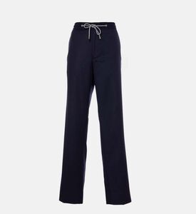 بنطال بخصر مطاطي صوف بكر