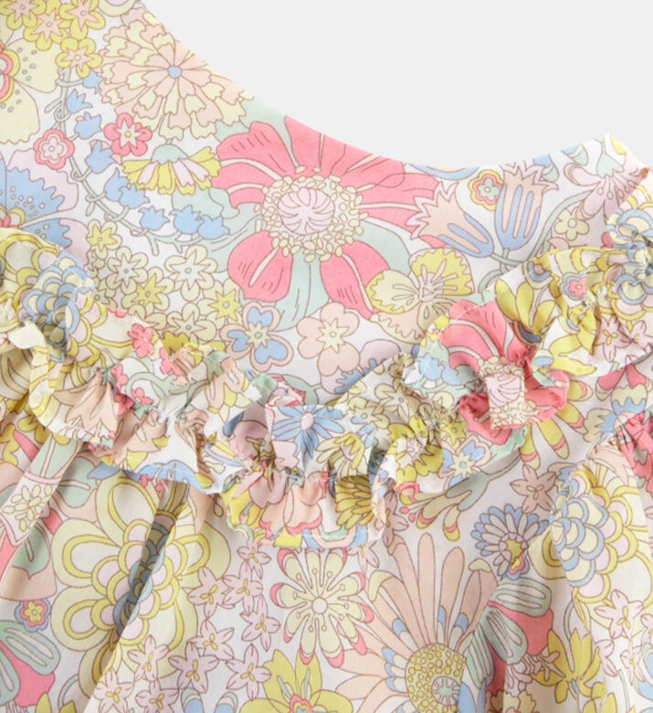 بلوزة ليبرتي بنقشة أزهار للبنات