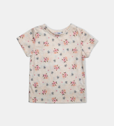 Short-sleeve Flower-print T-shirt