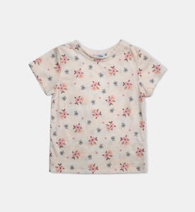 Short-sleeve Flower-print T-shirt Short-sleeve Flower-print T-shirt
