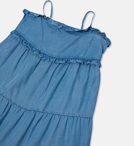 Michael Kors Ruffle-detail Sleeveless Denim Dress, Packshot View