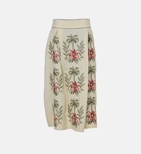 Sand Tropical Floral Embroidered Maxi Skirt Sand Tropical Floral Embroidered Maxi Skirt