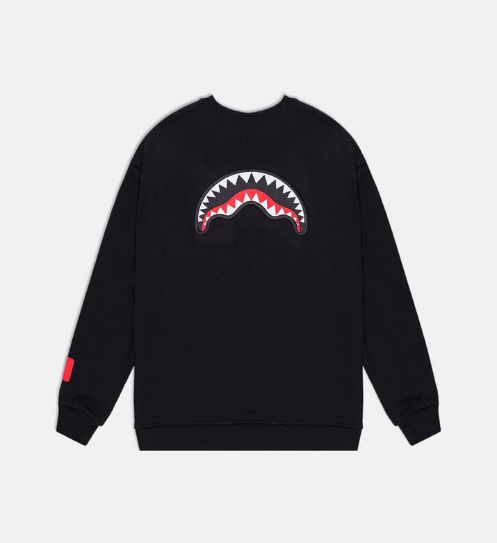 Sprayground Front Graphic-print Crewneck Sweatshirt, Black, 10y, Packshot View