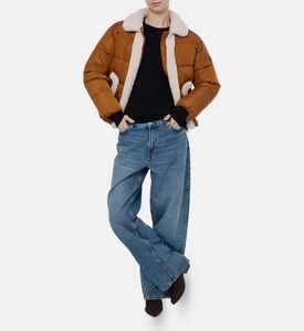 Save the Duck Faux Shearling Trim Jacket, Model View