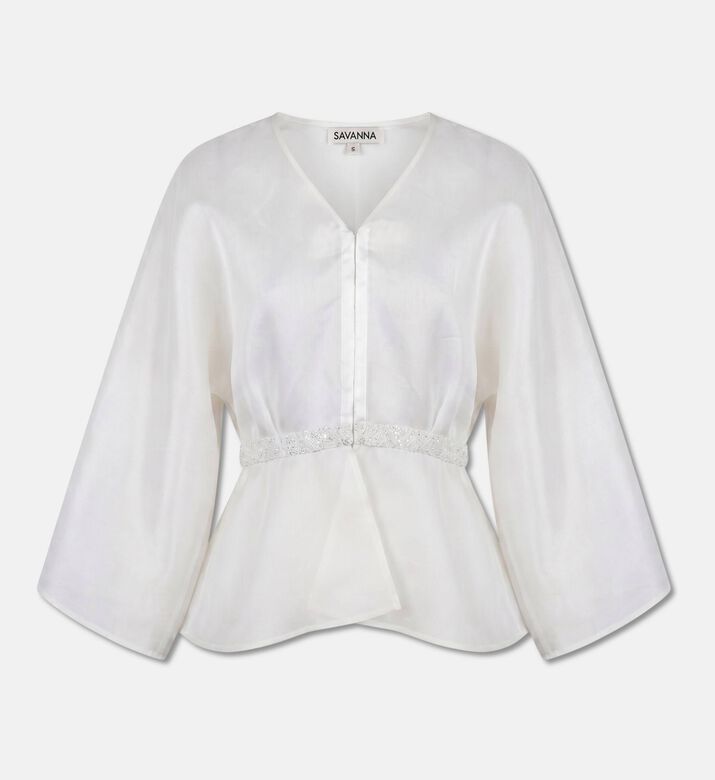 Savanna Blou Organza, White, L, Packshot View