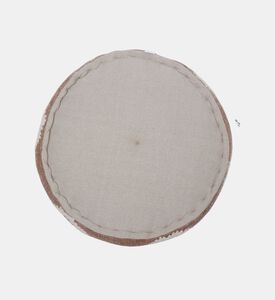 Hackney Handloom Pompom Embellished Pouf 60x20 Cm