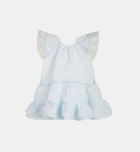 Butterfly Sleeve Embossed Dress