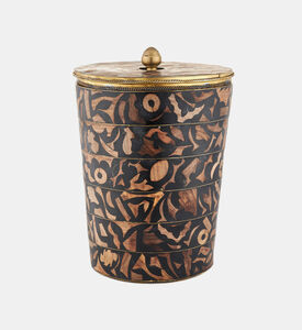 مزهرية دوريا من شمع الصويا والخشب