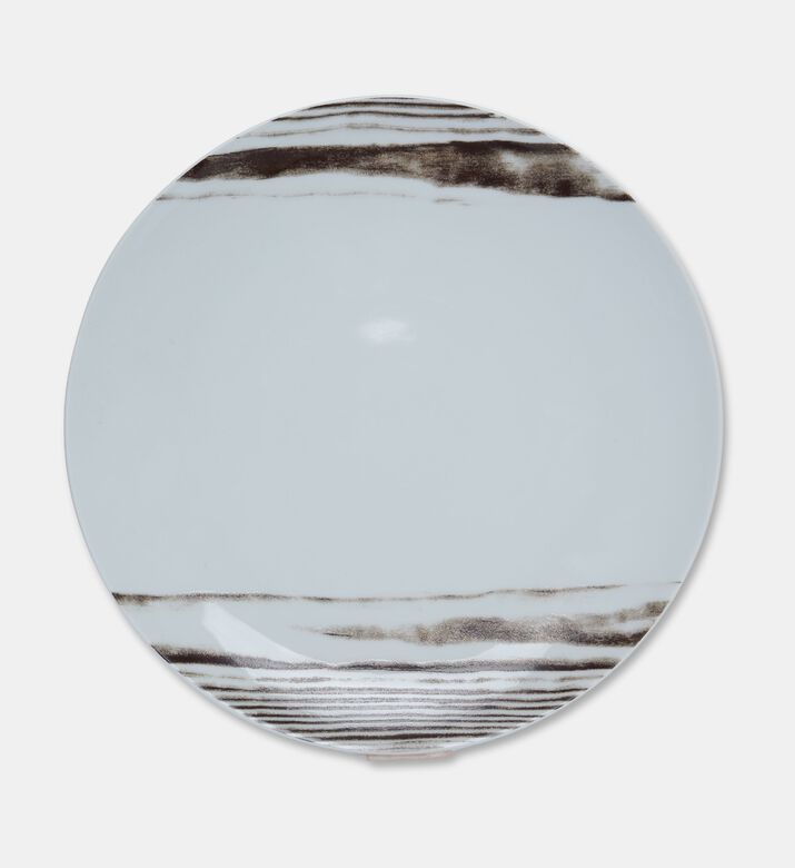 Spal Abstract Stripe Wood Dinner Plate, Packshot View