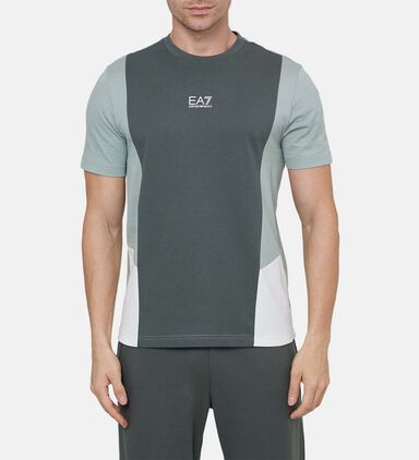 Summer Block Cotton Jersey Crewneck T-shirt