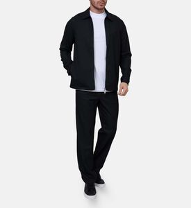 جاكيت طويل الأكمام بقصة مستقيمة