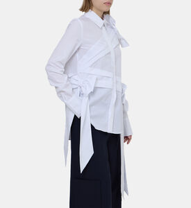 Drape Bow-applique Shirt