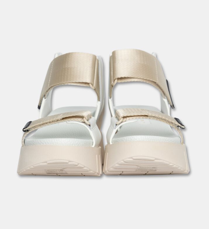 UN United Nude Cow Leather Wedge Heel Sandalssma, Cream, Eu-37, Packshot View