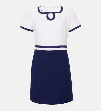 Two-tone Cotton Terry Mini Dress
