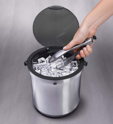 Steel Ice Bucket Tong Set