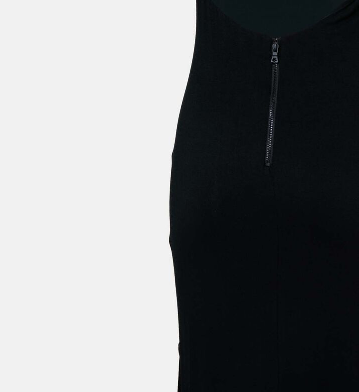 Amaya Hlater Neck High-slit Dress