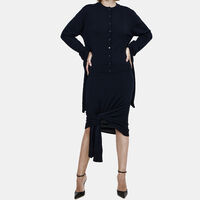 Knot-hem Jersey Mini Skirt