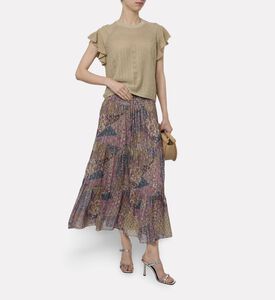 Ba and Sh Floral Patchwork Maxi Skirt, Model View