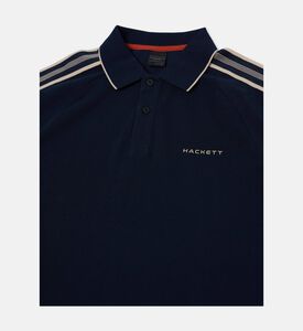 Hackett London Stripe-print Button Placket Polo Shirt, Packshot View