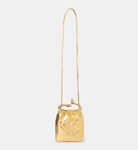 Rock To Go Creased Metallic Bucket Bag