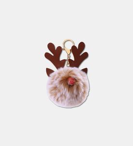 StickyBestie Charm Pom Reindeer, Beige, Packshot View