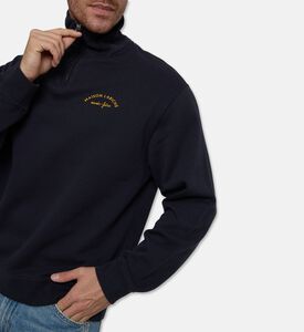 Maison Labiche Fleece Zip-up Collar Sweatshirt, Model View