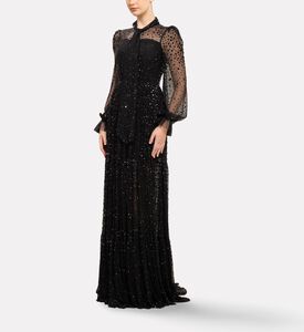 Michael Cinco Long Dress, Model View