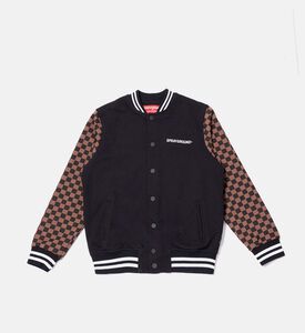 جاكيت بتصميم جامعي بومبر بنقشة مربعات