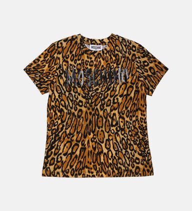 Cotton Leopard Short Sleeve T-shirt
