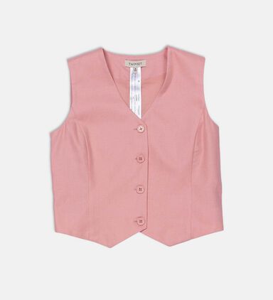 Linen Logo-plaque Vest