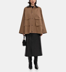 Flap Pockets Wide Sleeve Jacket