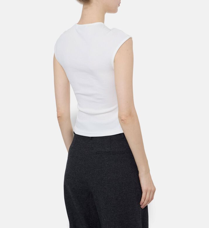 Christopher Esber Ribbed Cut-out Tank Top, Model View